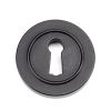 Matt Black Round Escutcheon (Plain)
