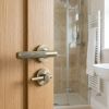 Complete Venice Door Handle Pack - Heavy Duty Tubular Bathroom (Plain Thumb Turn) - Antique Brass - 64mm / 4-inch Hinges - JE-F30A2-AB