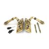 Aged Brass Reeded Lever Euro Lock Set