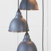 Hammered Copper Brindley Cluster Pendant in Slate