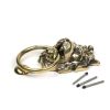 Aged Brass Lion Head Door Knocker