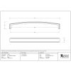 Black 8¼" Ribbed Pull Handle