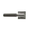 Pewter Brompton Lever on Rose Set (Square) - Unsprung