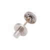 Hammered Knurlmond Thumb Turn & Release Polished Nickel