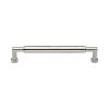 Heritage Brass Cabinet Pull Bauhaus Round Design 152mm CTC Polished Nickel Finish