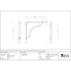 Aged Brass Abingdon Shelf Bracket (150mm x 150mm)