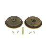 Aged Brass 75mm Plain Round Pull - Privacy Set