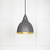 Hammered Brass Brindley Pendant in Bluff