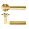 Zoo Hardware Garda Lever on 4mm Round Slim Sprung Rose - PVD Satin Brass
