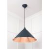 Smooth Copper Hockley Pendant in Soot
