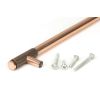 Polished Bronze Half Brompton Pull Handle - Small