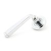 Polished Chrome Avon Round Lever on Rose Set (Art Deco)