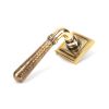 Aged Brass Hammered Newbury Lever on Rose Set (Square) - Unsprung