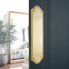 Georgian Half Round  Finger Plate 300mm Polished Brass