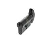 AGB Euro Profile 5 Pin Cylinder Key to Turn 35-35mm (70mm) Keyed Alike - Matt Black