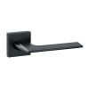 Oro & Oro Unica Lever Door Handle on Square Rose - Matt Black (Pair)