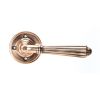 Polished Bronze Hinton Lever on Rose Set - Unsprung
