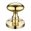 Zoo Hardware Zoo Oval Mortice Knob 60.5mm rose dia - Brass