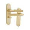 Connaught Knurled Lever on Backplate Bathroom Satin Brass