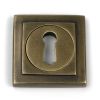 Burnished Brass Round Escutcheon (Square)