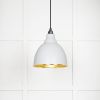Hammered Brass Brindley Pendant in Flock