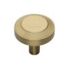 Heritage Brass Cabinet Knob Ridge Design 32mm Satin Brass finishUK Registered Design Number 6194410