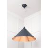 Hammered Copper Hockley Pendant in Slate