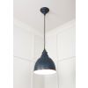White Gloss Brindley Pendant in Soot