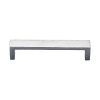 Heritage Brass Cabinet Pull Hammered Wide Metro Design 160mm CTC Satin Chrome Finish