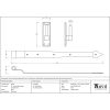 Black 24" Hook & Band Hinge - Cranked (pair)