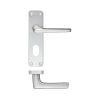 Zoo Hardware Contract Aluminium Lever on Oval Profile Backplate - Satin Aluminium