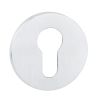Tupai Rapido 5S Line Euro Escutcheons on 5mm Slimline Round Rose - White (Pair)