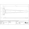 Pewter 22" Arrow Head T Hinge (pair)
