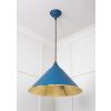 Hammered Brass Hockley Pendant in Upstream