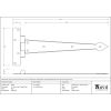 Black 12" Arrow Head T Hinge (pair)
