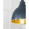 Smooth Brass Brindley Pendant in Soot