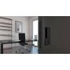 AGB Wave Flush Door Handle & Euro Profile Lock Set - Matt Black