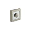 STATUS WC Turn and Release on S4 Square Rose - Satin Nickel/Polished Chrome