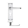 Zoo Hardware Project Victorian flat lever on euro backplate - 150 x 40mm - Satin Chrome