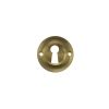 Old English Solid Brass Open Key Hole Escutcheons - Satin Brass (Pair)