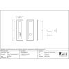 Satin Chrome 175mm Art Deco Rectangular Pull - Privacy Set