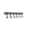 Iron Coat Hook Dotted 6 leg - Pewter