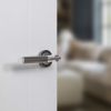 STATUS Dakota Door Handle Pack (3 Lever Lock Set - 2.5" CE Sashlock, 4" Fire Rated Hinges x3) - Black Nickel/Polished Chrome