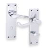 Victorian Scroll Bathroom Lever Handle 150mm Polished Chrome