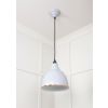 White Gloss Brindley Pendant in Birch