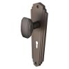 Heritage Brass Mortice Knob on Lock Plate Charlston Design Matt Bronze finish