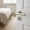 Complete Hex Door Handle Pack - Sashlock - Satin Nickel - 65mm / 4-inch Hinges - JE-C7A8-SN
