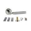 Atlantic Dakota Door Pack Bundle (2.5" Latch, 3"x2" Hingesx3) - Satin Chrome/Polished Chrome