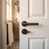 Complete Bari Door Handle Pack - Heavy Duty Tubular Bathroom (Plain Thumb Turn) - Dark Bronze - 76mm / 4-inch Hinges - JE-D31A2-DB