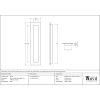 Polished Chrome 250mm Plain Rectangular Pull